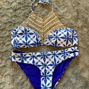 Bikini Lab Tie Dye Crochet Bikini Set